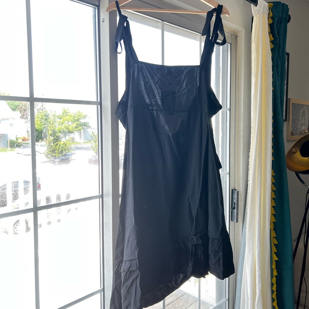 Black wrap dress